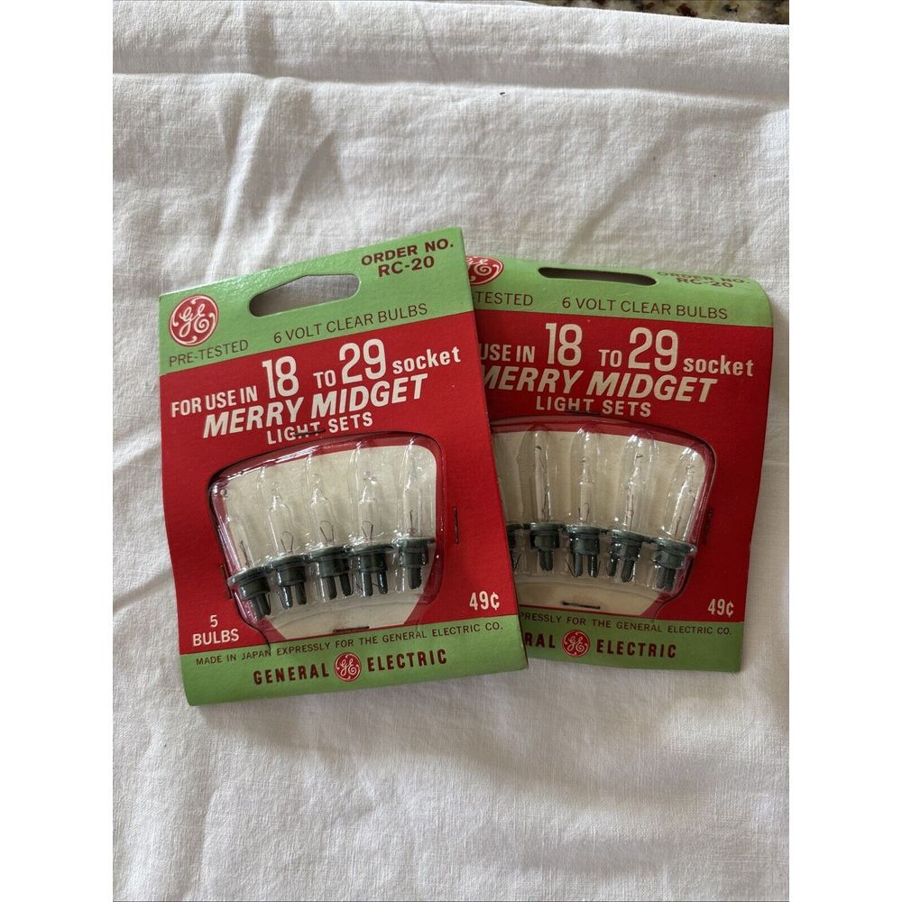Merry Midget Clear Replacement Lights. 18 To 29 Socket. Total Of 10 Bulbs.